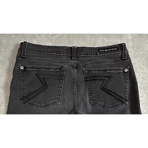 Rock & Republic Kendall Cropped Jeans 12 Black Stretch Y2K Grunge‎ Rocker 2000s